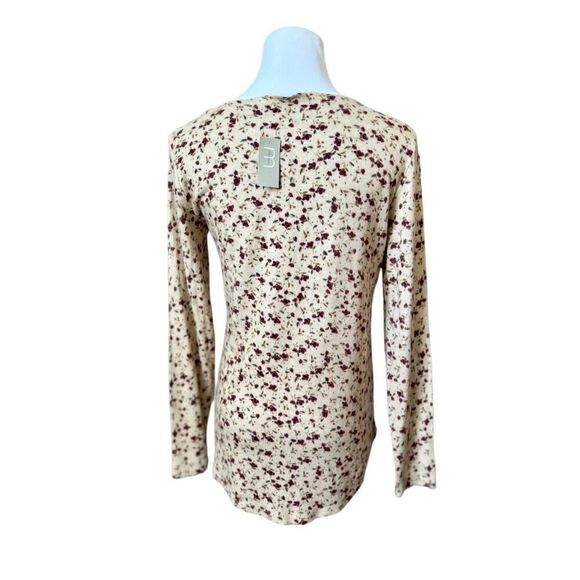 Maurices Prairie‎ Floral Soft Yellow Henley Knit Top SMALL Casual Coquette NWT - Picture 3 of 10